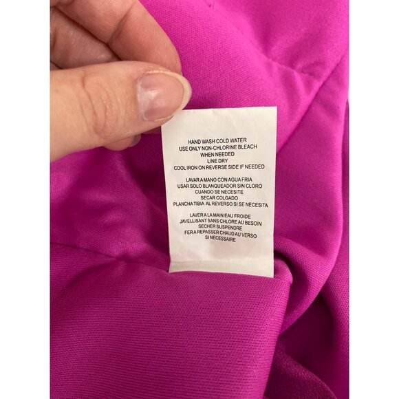 Speechless Womens Fuchsia Satin Fit Flare Mini Dress With Double Straps Size 5 - Picture 11 of 11